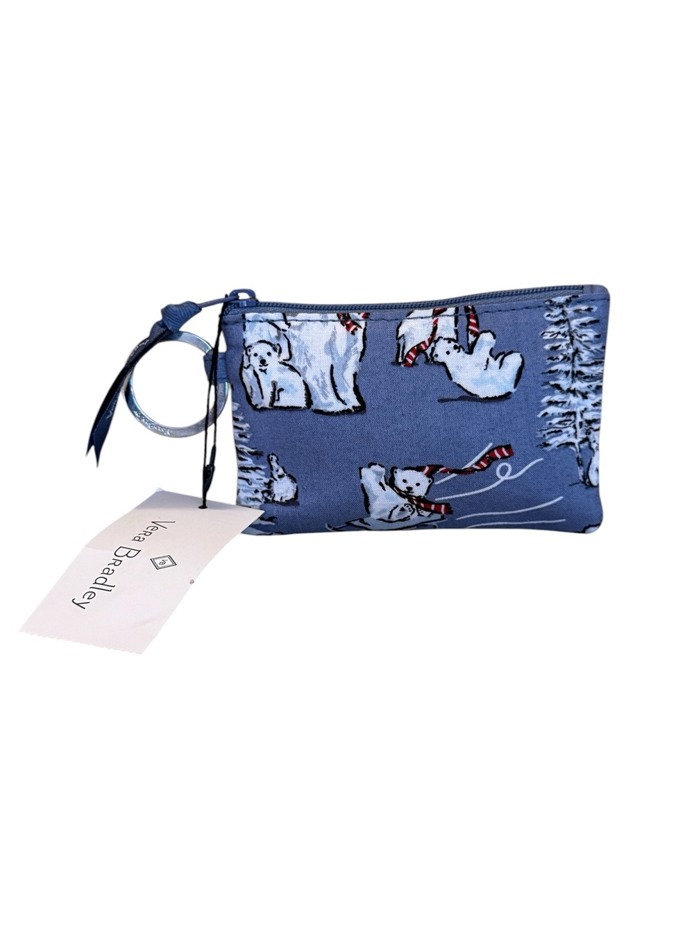 Vera Bradley Beary Merry Zip ID Case RETIRED NWT